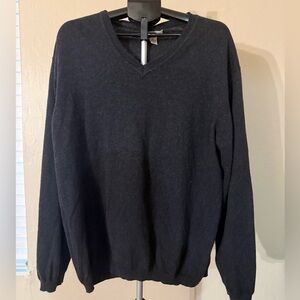 Pronto Uomo Charcoal V-Neck Sweater